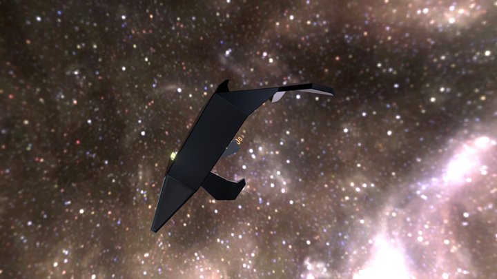 WH4-13, whale spaceship design 3D Model