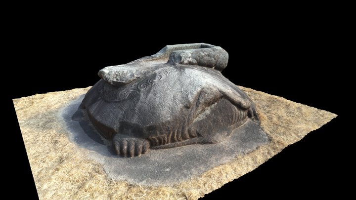 Ancient Korean Buddhist temple stone sculpture 3D Model