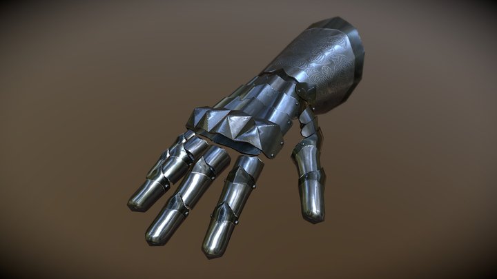 Medieval Gauntlets 3D Model