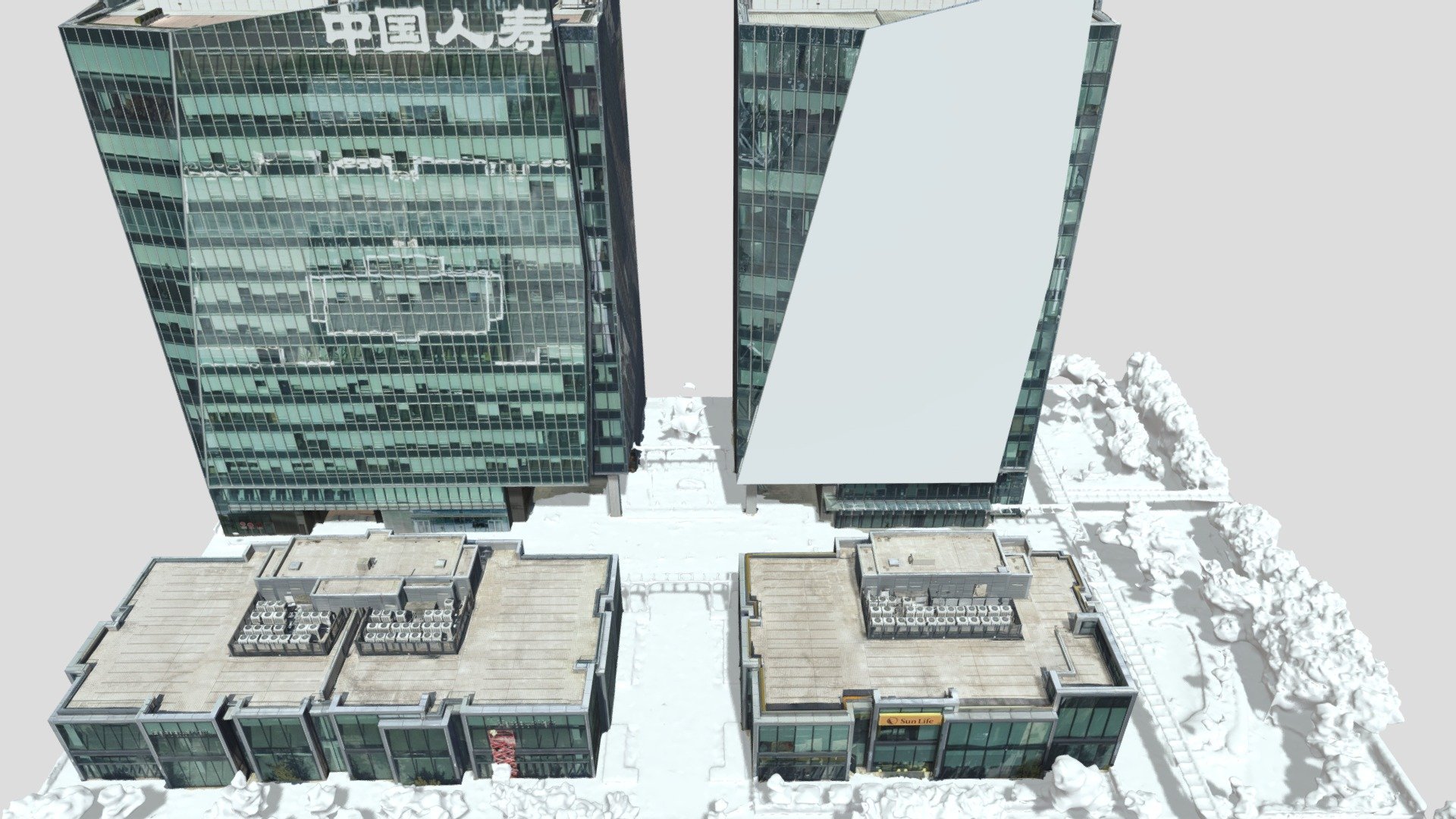 China Life Center & Nearby CSDI HK - Download Free 3D model by patrick ...