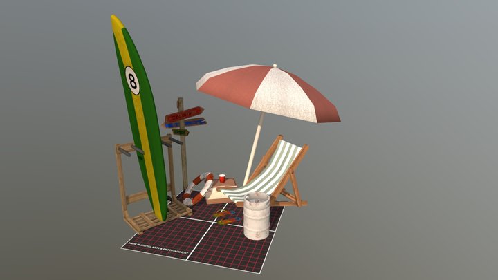 DAE 5 Finished props - By the ocean 3D Model