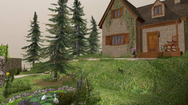 DAE Diorama - Grandma's house 3D Model