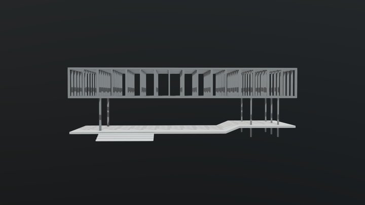 Tribuna pública 3D Model