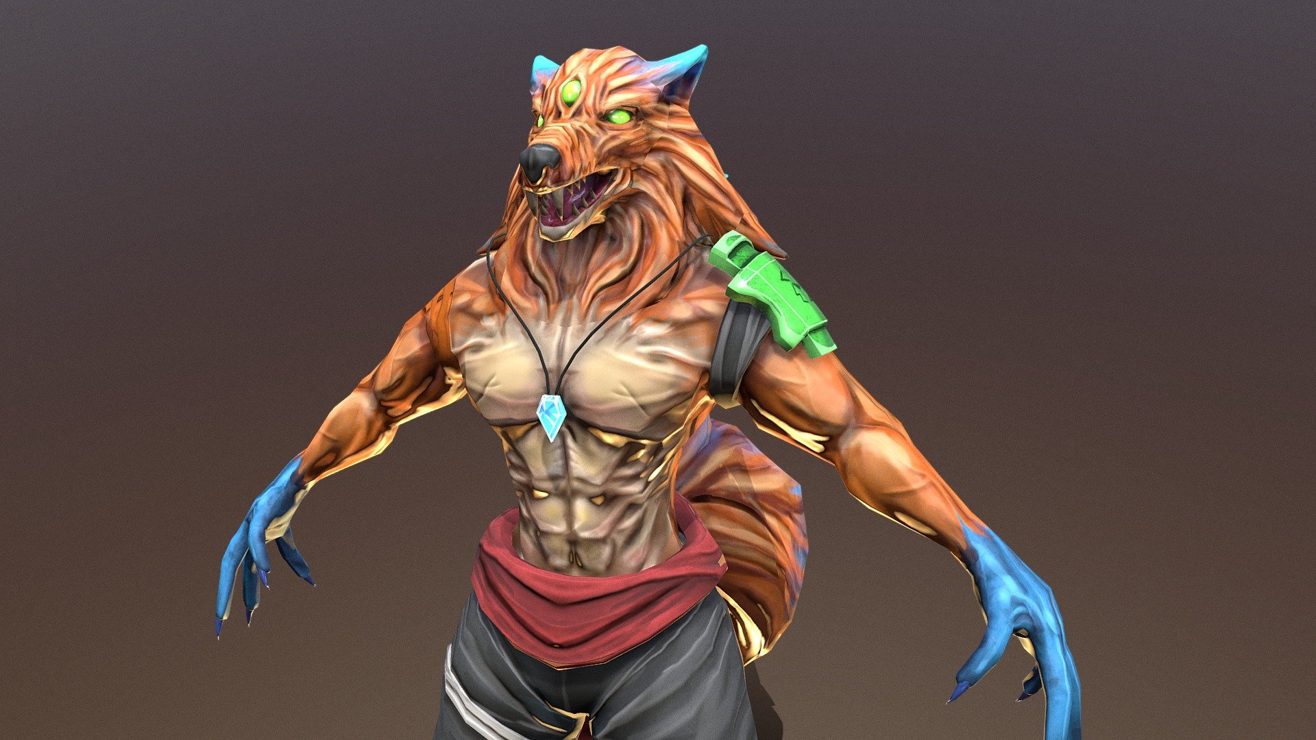 Wolf_human - 3D model by Ramen (@otto520) [2e66f39] - Sketchfab