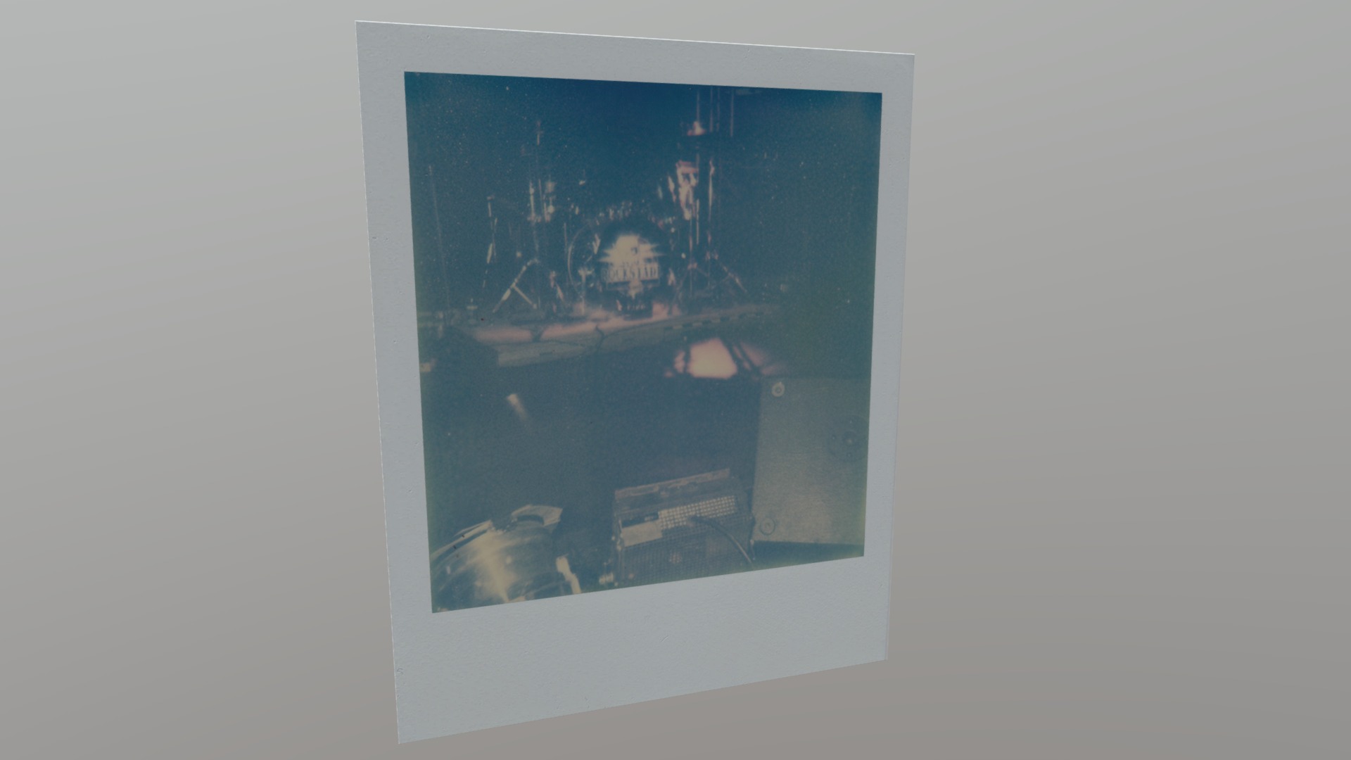 3D model Polaroid Drum Kit - This is a 3D model of the Polaroid Drum Kit. The 3D model is about a framed picture of a city.
