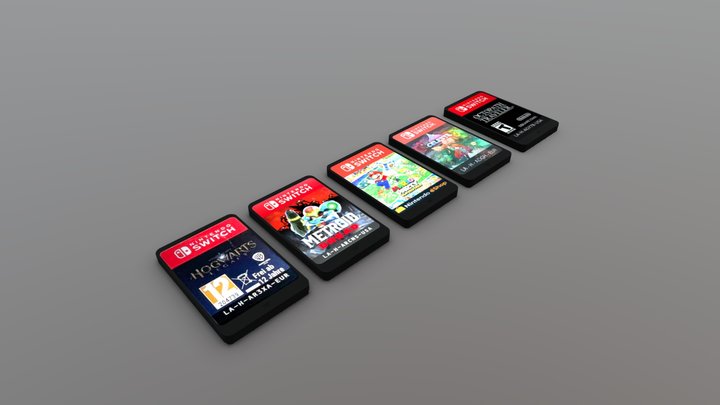 Nintendo Switch game Cartridge v2 3D Model