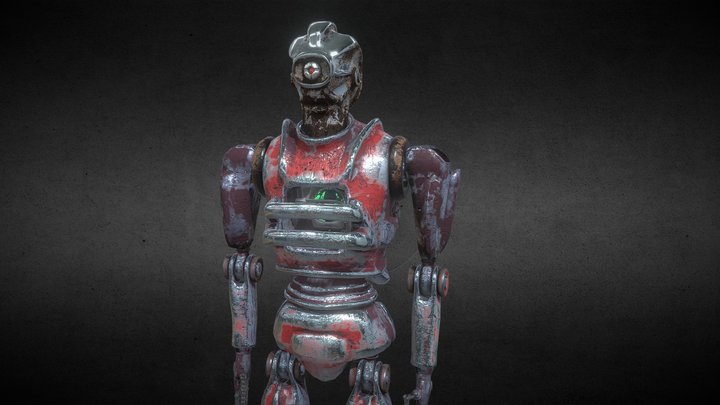 UE4 rig and Texture, Robot (cyborg Pack) 3D Model