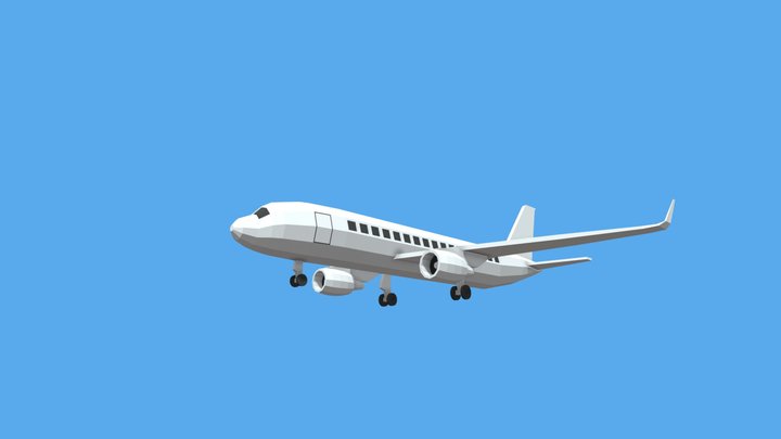 low_poly_airliner 3D Model