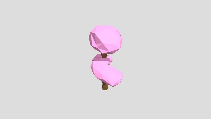 Low poly cherry blossom tree 3D Model
