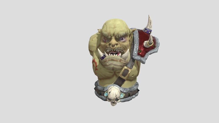 Orc Statue 3D Model
