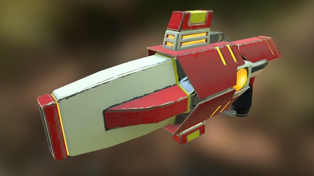 Stylized Gun 3D Model
