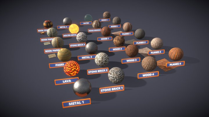 Blender Free Medieval Material Pack 130+ Texture 3D Model