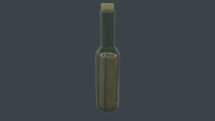 Message in a Bottle 3D Model