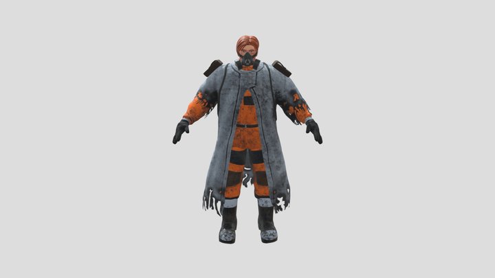 Kai the Firefighter Texture Variation 3D Model
