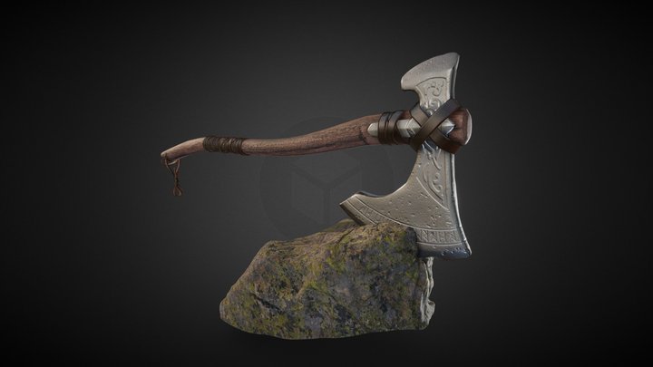 Nordic old axe 3D Model