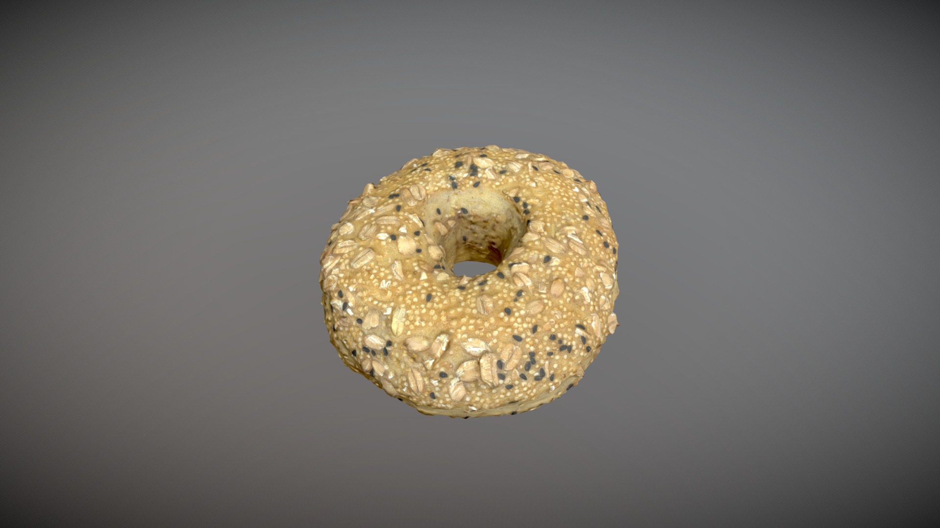 3D model 3D Scan Bagel Low Poly Model - This is a 3D model of the 3D Scan Bagel Low Poly Model. The 3D model is about a doughnut with sprinkles on it.