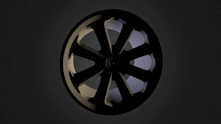 Freestlye 8 Spoke Wheel 3D Model