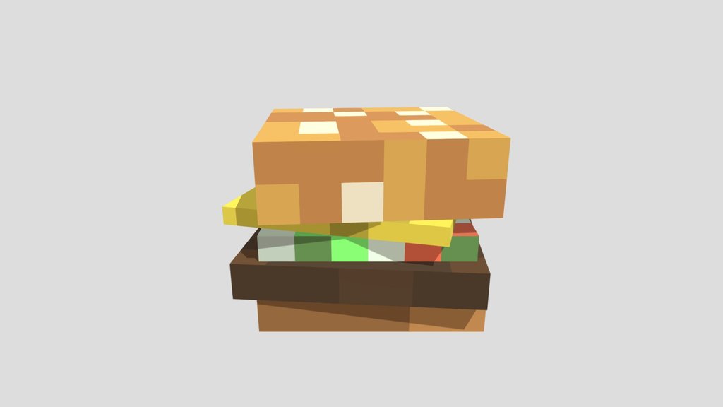 minecraft pixel Burger