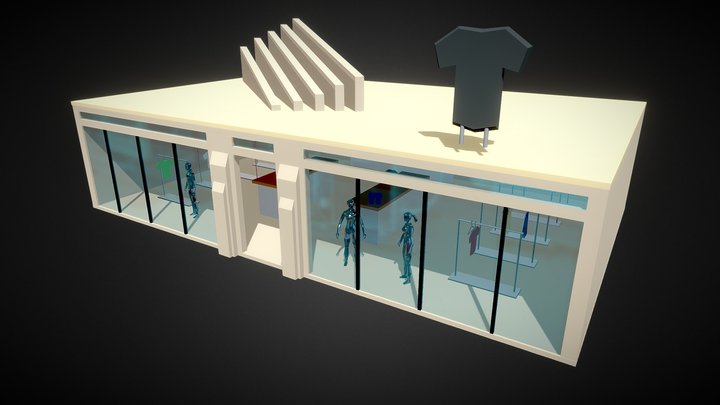 Clothing Store (Low Poly Style) 3D Model