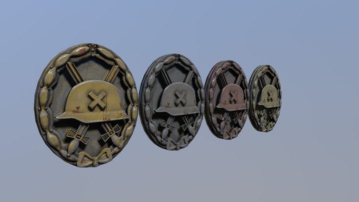 Verwundetenabzeichen 1939 3D Model