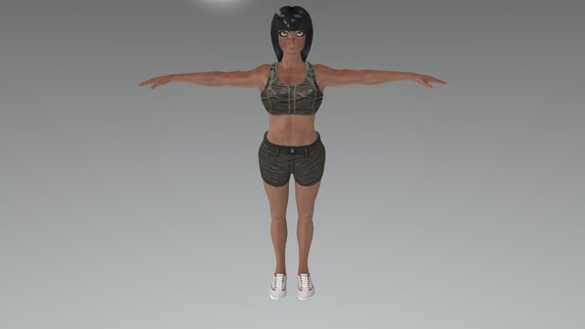 Gina T-Pose 3D Model