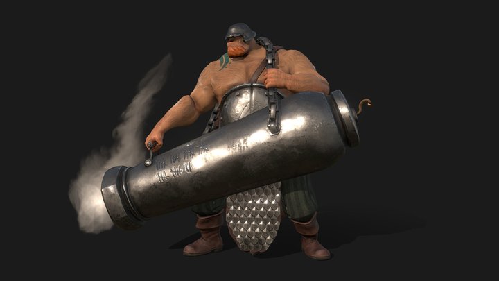Gangplank's Cannoneer FanArt 3D Model