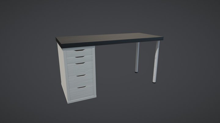 Office Desk 3D Model
