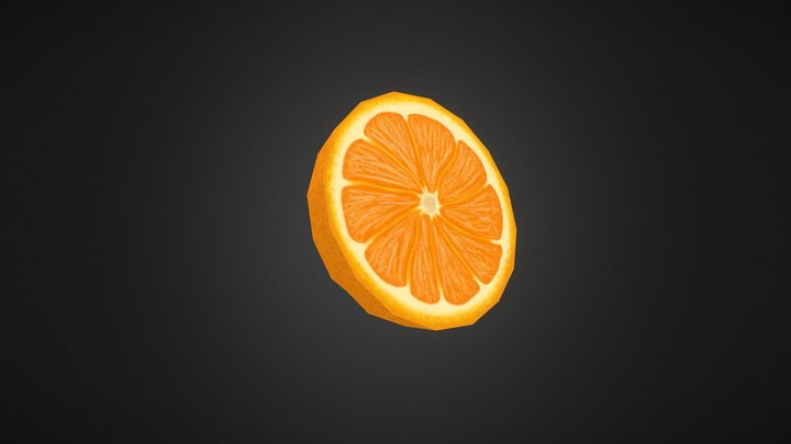 Handpainted Orange 3D Model