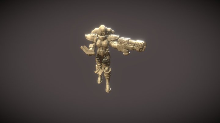 Sister of Faith Scifi Multi-Part Hard Plastic 3D Model