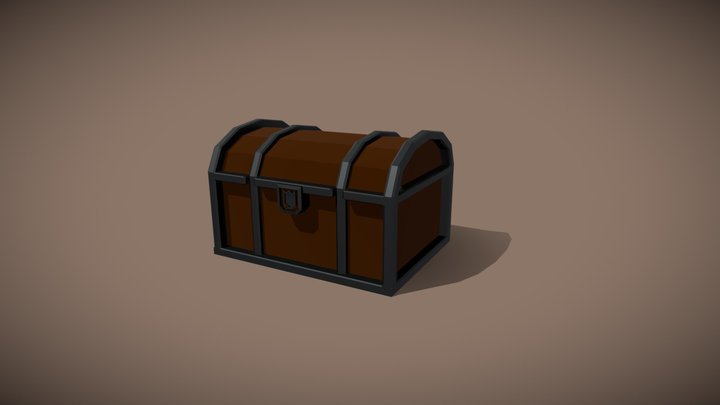 Wooden Chest 3D Model