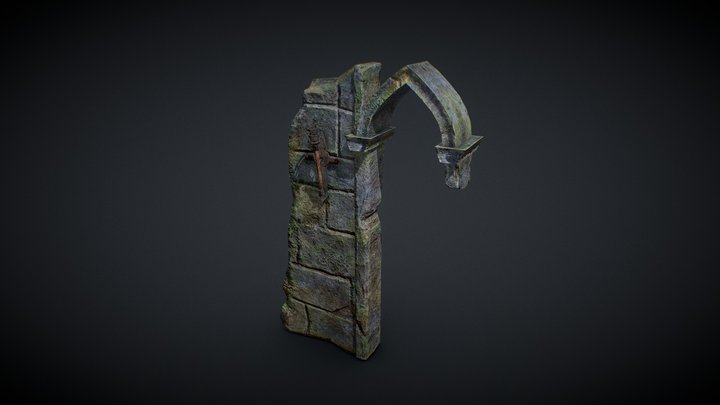 Destroyed wall 3D Model