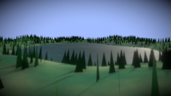Just a Lake (Low Poly) 3D Model