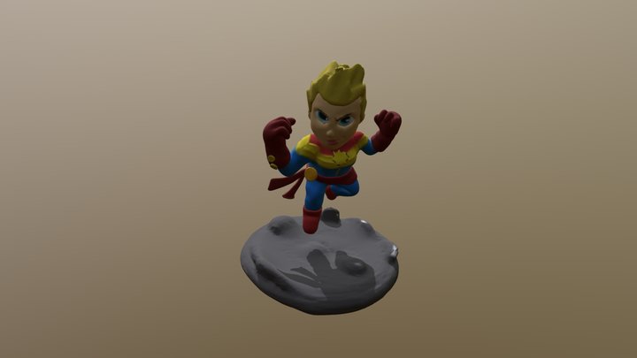 Capitana Marvel Highpolly 3D Model