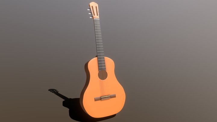 Acoustic Guitar_WIP 3D Model