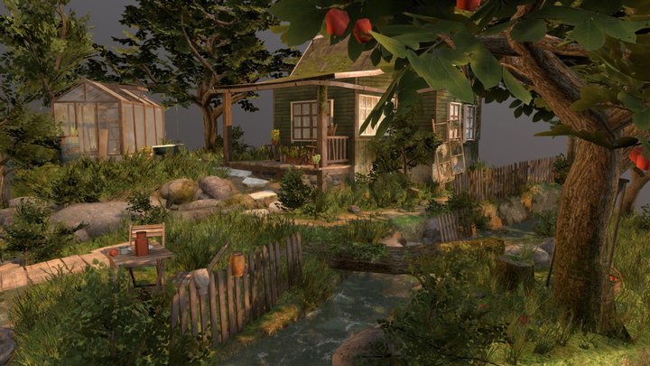 DAE Diorama - Grandma's House 3D Model