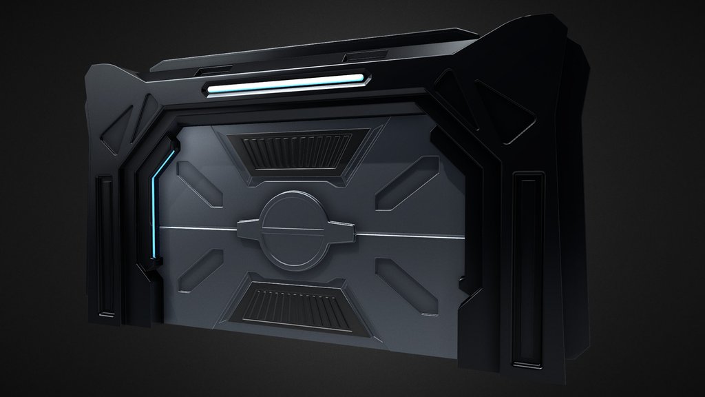 Sci-fi Door (high poly)