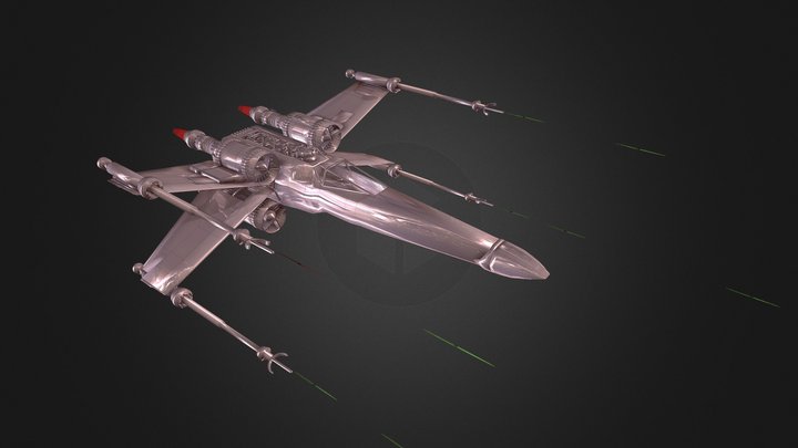 Xwing Para Skechfab 3D Model