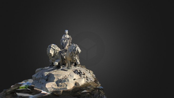 Estatua Cibeles Madrid 3D Model