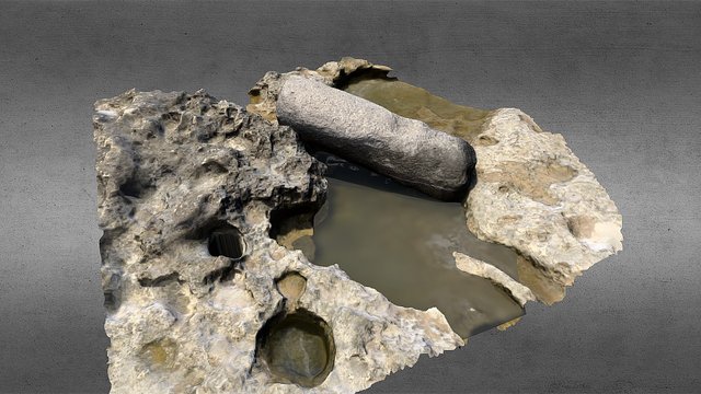 column on rocks 3D Model