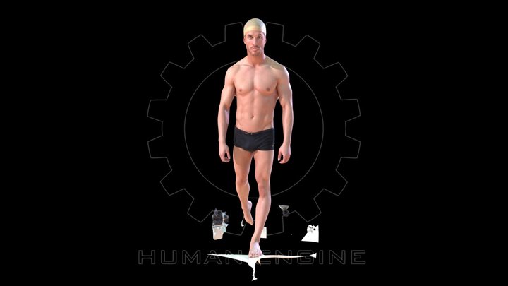 Male Scan - Mick 008 Standing Pose 3D Model
