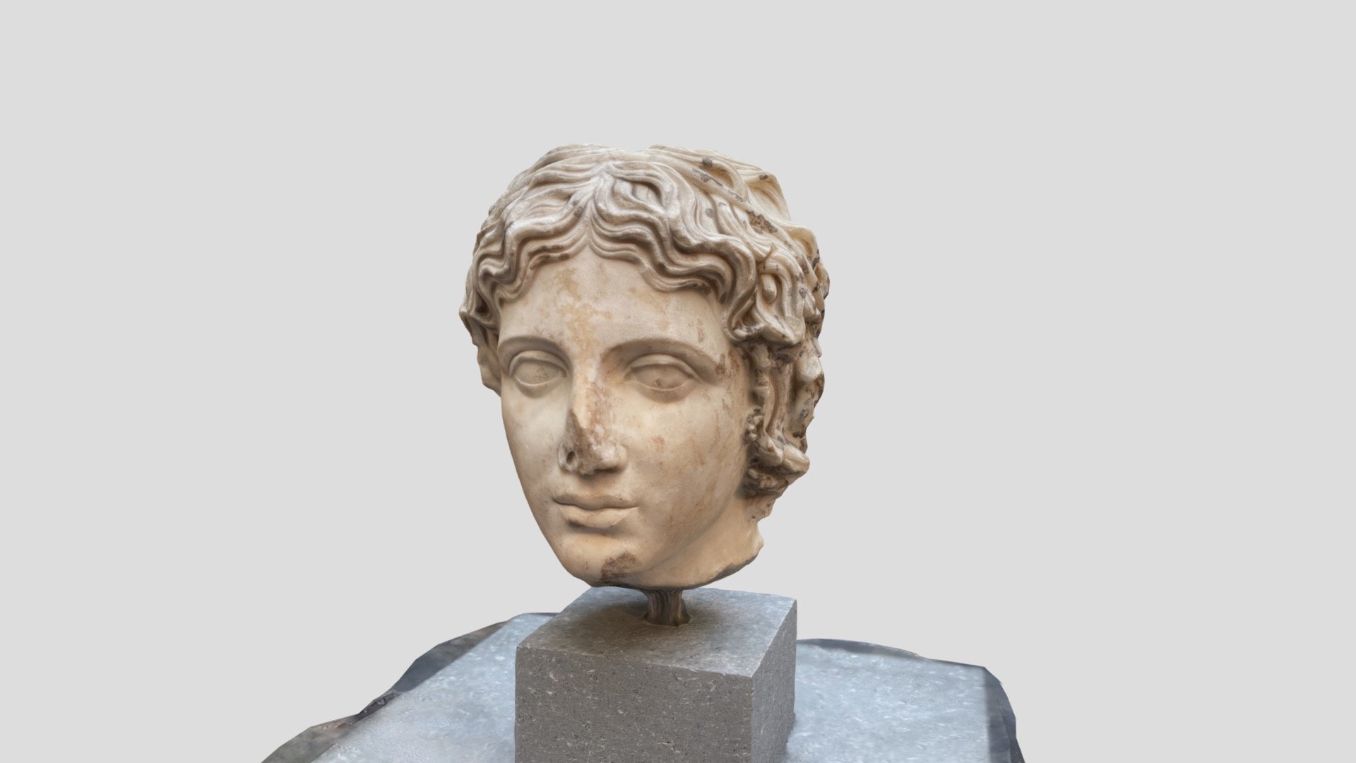 Marble Head of a Young Roman