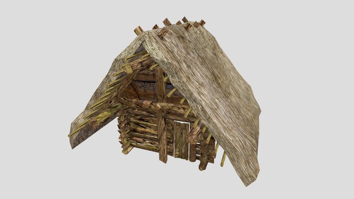 Medieval Slavic cottage 3D Model