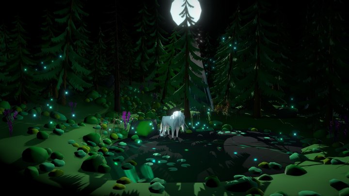 Bäckahäst Diorama 3D Model