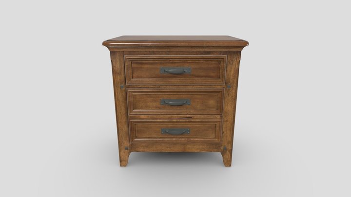 Classic Bed Side Table 3D Model