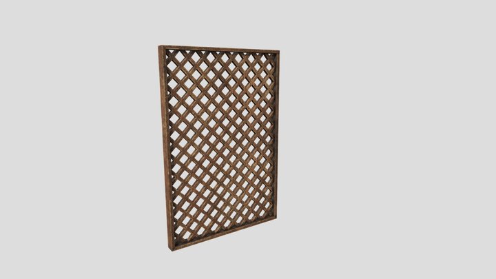 Courtyard hollowed out fence 3D Model