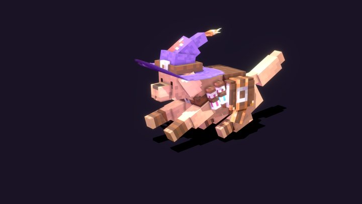 Bling, the dog mage! 3D Model