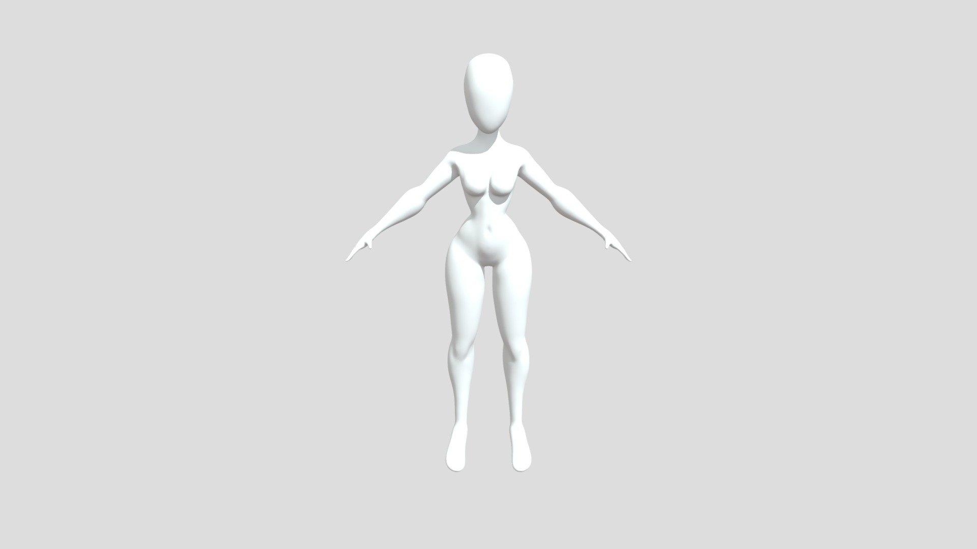 stylized woman Blocking model 3D model - 3D model by lk.katrinaweb ...