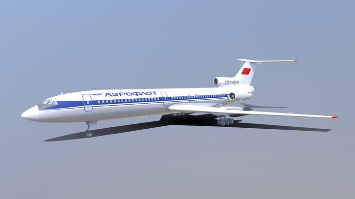 Tu-154 aeroflot USSR – Kostenloses 3D-Modell STL