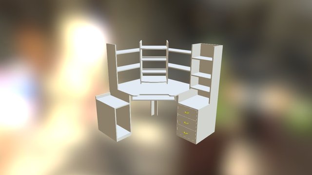 computer desk 3D Model