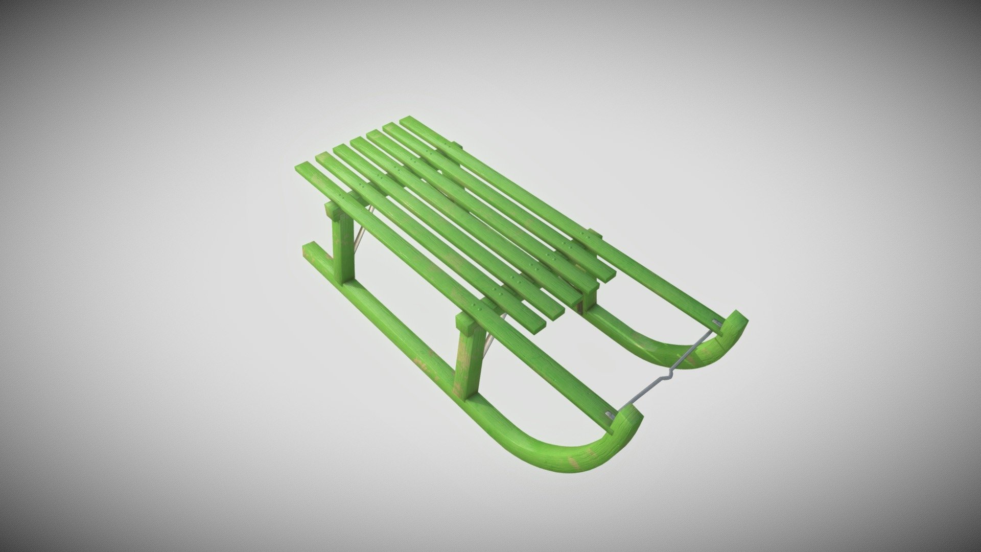 Green Wooden Sled Low Poly - Buy Royalty Free 3D model by FunFant ...